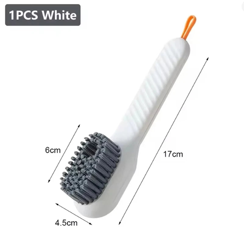 1/2PCS Multifunction Cleaning Shoe Brush Soft Automatic Liquid Shoe Brush Long Handle Clothes Soap Brush With Hook Clean Tool